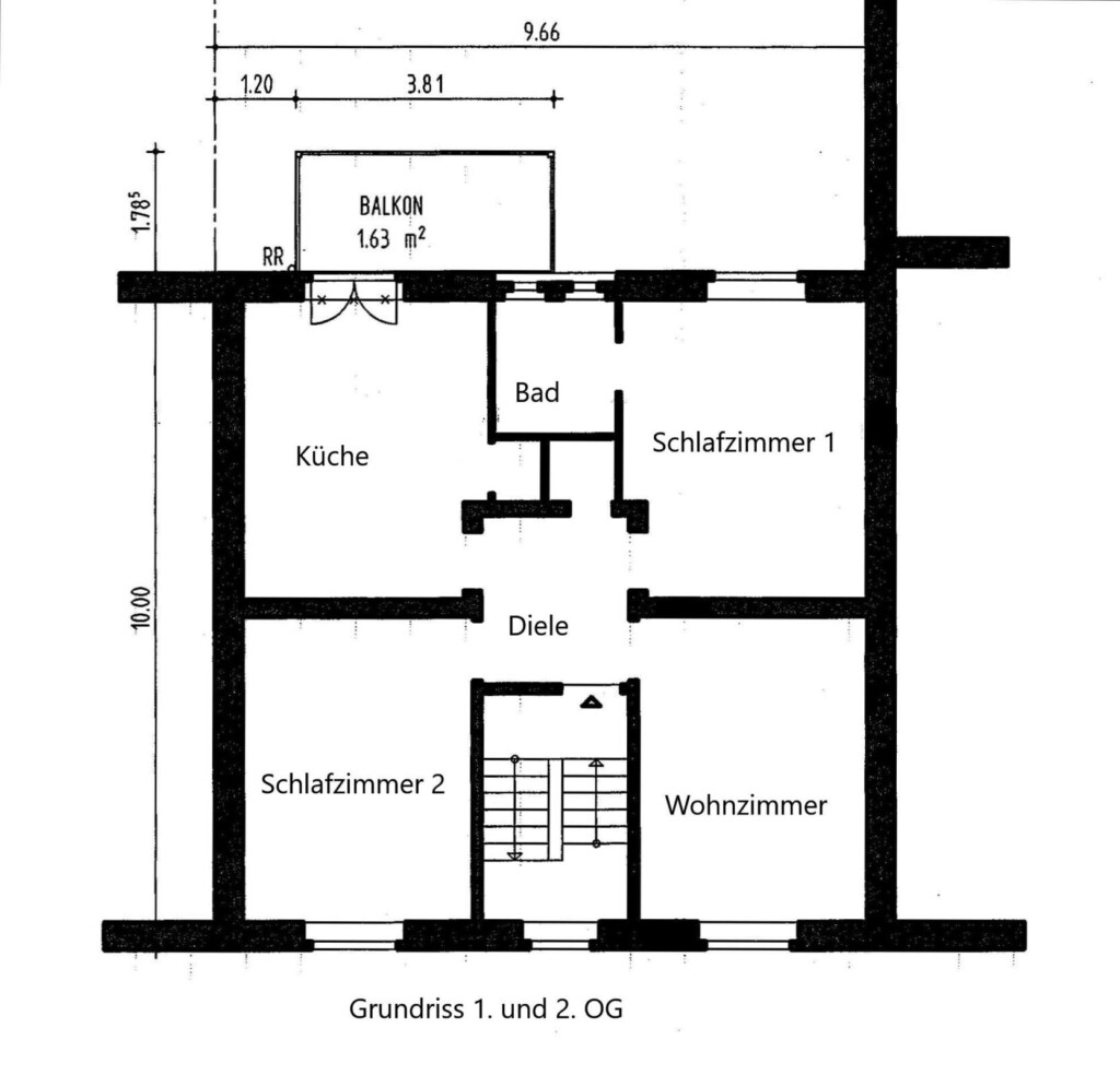 Grundriss 1. u. 2. OG